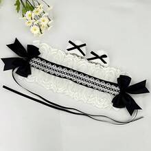 1pc Multi-Color Cat Ear Headband, Cute Japanese Style KC Lace Headdress, Detachable Ear Decor For Women