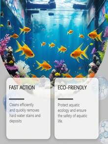 JUE FISH Fish Tank Stain Cleaning Spray - Effectively Removes Water Stains, Limescale And Residue, Essential For Fish Keeping Households - Multicolor - View 5