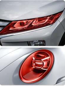 30*120cm/11.81*47.24in Car Headlight Tint Film, Cuttable & Stretchable, Suitable For Headlights, Taillights, Fog Lights, Vinyl Adhesive Wrap Roll - Screen Protector - View 7