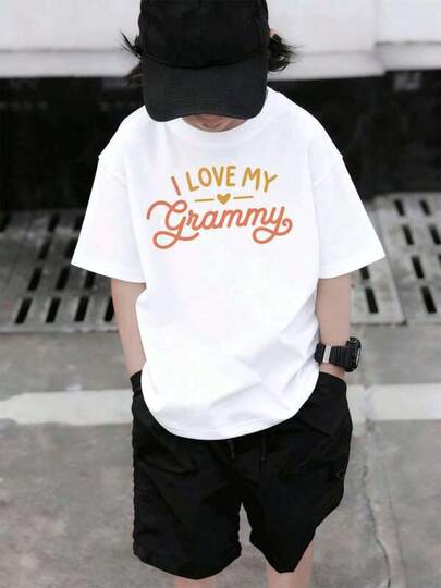 A fashionable and elegant T-shirt, a gift for mom or sister Camiseta informal de moda para nio, camiseta gráfica urbana para nio, tela de algodón suave, duradera, elegante, diseo gráfico con estilo. Children's t-shirts in various sizes, suitable for children aged 4 to 16.A?o nuevo,navidad,  día de los muertos, día de la madre, día del ni?o, acción de gracias(1 piece).