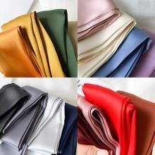1pc Extra-Long 200cm Solid Color Thin And Narrow Silk Scarf For Women, Versatile As A Small Neck Scarf, Decorative Headband, Or Hair Tie/Ribbon. - 杏色 - 查看 3
