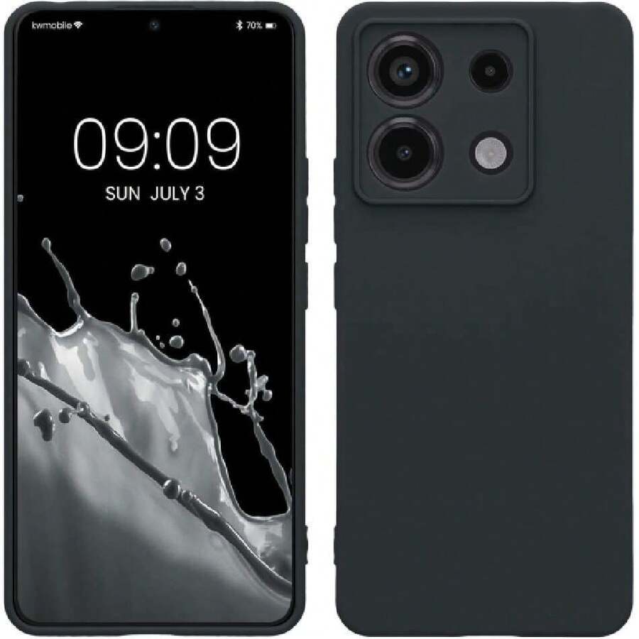 Case Compatible With Xiaomi Redmi Note 13 Pro 5G / Poco X6 5G - With Raised Edges - Suitable For Wireless Charging - Matte Turquoise Blue, 38213200 - 卡其色 - 查看 1