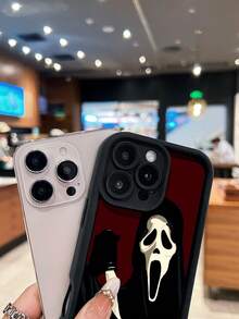Estuche para teléfono Scream Art Horror Compatible con estuches para teléfonos   17  16 Pro Max  15 Pro Max  13 y  12 Hecho de material de silicona TPU que protege eficazmente su teléfono de impactos y caídas mientras brinda una sensación cómoda Un gran regalo para familiares, amigos, seres queridos, novios / novias y para Halloween - Color mixto LB10 - Ver 3
