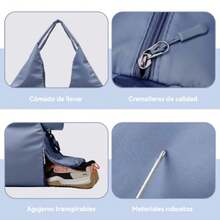 CYPNBolsa de Gimnasia para MujerBolsa de Yoga con Hebilla para Esterilla de Yoga Bolso de Mano con Compartimento para Zapatos para Gimnasio y Viajes AzulFashion - 219610733 - Ver 4