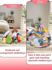 Baby Nursery Storage Doll Slouchy Sofa, Made Of PVC Material - Multicolor - View 7