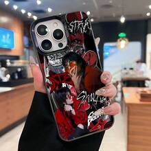 Carátula del álbum  con estética roja. Esta elegante funda es compatible con los modelos  17, 16, 15, 14 Pro Max, 13, 12, 11, XR y XS Plus. Fabricada en silicona TPU, ofrece protección contra golpes y caídas, además de una sensación superior. Es un regalo ideal para familiares, amigos y seres queridos, y una opción perfecta para Año Nuevo. - Negro - Ver 2