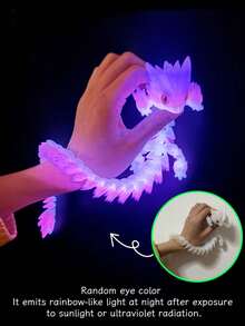 2026 New Hot-Selling 3D Printed Movable Joint Dragon Toy, Hedgehog Big Head Dragon Desktop Toy, Exquisite Rainbow Dragon Shaped Desk Decor, Colorful Desktop Display, Ideal For Home, Office Or Car Decoration, Great Gift And Stress Relief Toy - Multicolor - View 13