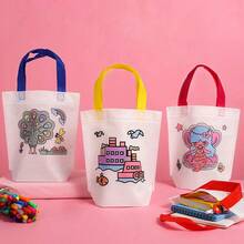 Reusable Colorful DIY Gift Bags | Cute Art Party Favors, Personalized Colored Gift Bags, Reusable Coloring Carnival Animal Art Party Gift Bags (With Message Book), Art Party Doodle Bags, Art Activity And DIY Craft Gifts, School Craft Gifts - Multicolor - View 1