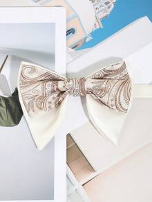 1件男士时尚休闲简约腰果图案纯色领结，舒适百搭，适合日常、派对、宴会、旅行等场合。