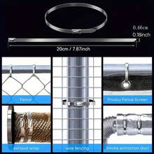 50-Pack 7.9 Inch Heavy Duty Stainless Steel Zip Ties | Rust Resistant, High Temperature Resistant Metal Cable Ties For Machinery, Automotive, Exhaust Applications And More - 4.6*200 مم - مشاهدة 5