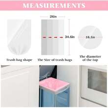 Colorful Clear Strong Tall Kitchen Trash Bags 15-16 Gallon 100 Counts,Fit 13,15,16,18 Gal,Garbage Bags By , Bin Liners, Plastic Bags For Home Office Bathroom,Multicolor,38219074 - 中紫紅色 - 查看 2
