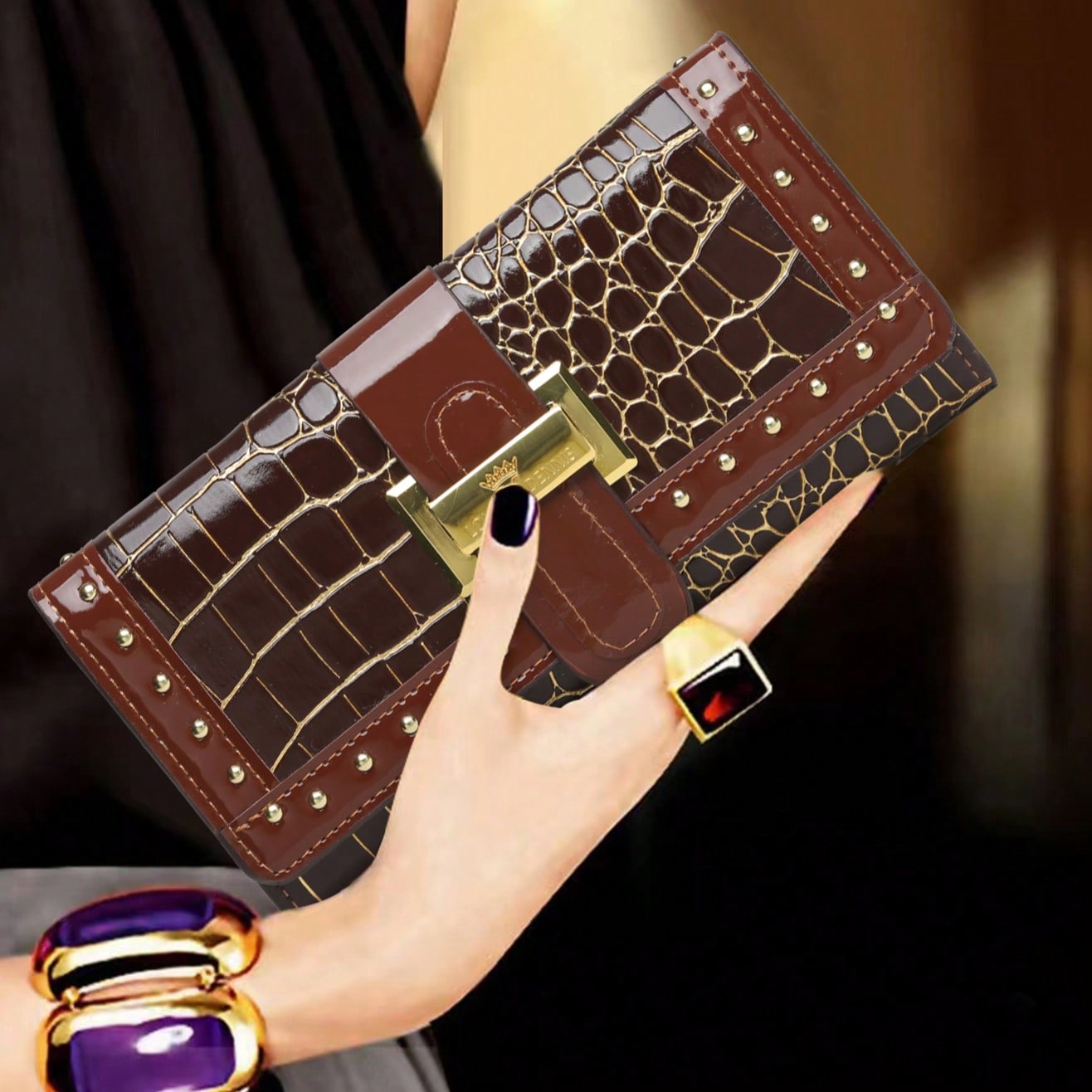 Fashion Retro Floral Large Capacity Wallet Women's Tri-Fold Long Wallet Gift Wallet For Women Wallet Purse Wallet