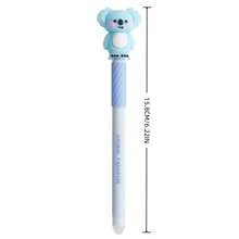 10pcs New Animal Shaped Erasable Ballpoint Pens; 0.7mm Blue Ink Refill; Smooth Writing Erasable Pens; Diverse Styles, Best Choice For Writing, Suitable For Students, School, Notes, Office Use, Gifts For Friends, Classmates, Birthday, School Supplies, Christmas, Valentine's Day - Blue - View 2