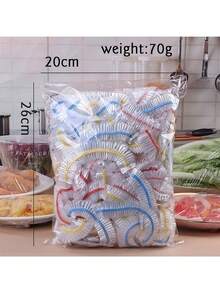 500 piezas Película de conservación de alimentos para el hogar, Tapa gruesa para platos sobrantes, Película de conservación de frutas, Película de conservación de alimentos para refrigerador de cocina - Multicolor - Ver 4