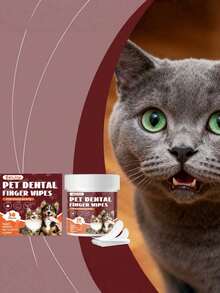 Disposable Pet Finger Toothbrush, Daily Cleaning For Cat And Dog Teeth, Fresh And Clean - Multicolor - View 1