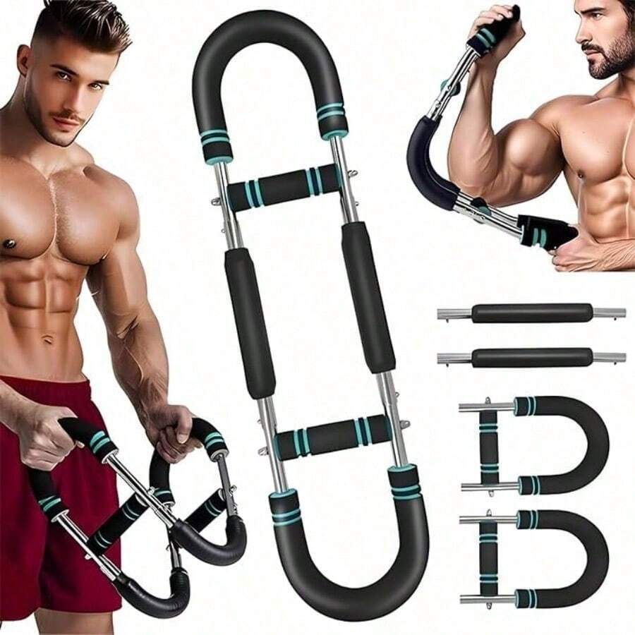 Arm Trainer, 40-100 Lb Adjustable Resistance Chest & Arm Workout Equipment, Portable Upper Body Exerciser For Men Women, Home Gym Forearm Trainer - 預設 - 查看 1