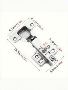 35毫米缓闭式橱柜铰链 - 20/10 CP 套装，标准橱柜门铰链，衣柜和橱柜配件 - 銀色 - 查看 8