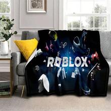 3D R-Robloxs Cartoon Game Flannel Blanket Soft Warm Throw Blanket For Bed Bedroom Room Living Room Travel Camping Picnic Gift(57).Jpg - White - View 1