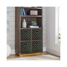 Black Foldable Storage Cubes Bins , Fabric Storage Box Cubes Organizer Baskets With Dual Handles For Home Organizer Grey Gold - 灰金色 - 查看 6