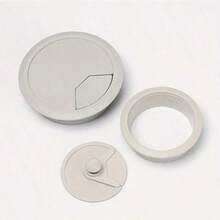 4pcs 60mm Plastic Desktop Cable Grommet Covers, Round Cable Management Grommets For Computer Desks