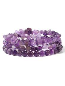 6mm Natural Stone Bracelet Set, Includes Rose Quartz & Tiger Eye Beads, Elastic Stretch Bracelets, Popular European & American Cross-Border Jewelry - Bracelet - View 5