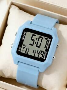 New Fashionable Multifunctional Square Electronic Watch, Sports Watch, Life Alarm Clock, Digital Display Watch, Wristband - one-size - View 16