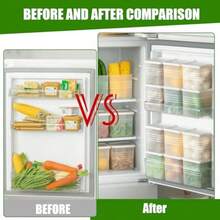 3 Pack Refrigerator Organizer Box With Lid Plastic Refrigerator Side Door Storage Containers Space-Saving Organizer Bins For Refrige Refrige Drawers For Fruit And Vegetable Clear S*3 - S(蓋子)-3個 - 查看 5