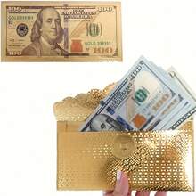 [6pcs Golden Envelopes] 6pcs Golden Self-Sealing Envelopes - Geometric Pattern Gift Card Holders For Cash Gifts, Weddings, Mother's Day, Father's Day, Birthdays, Graduations - Gold - View 6