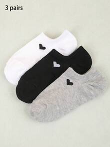 15 Pairs Unisex Heart Pattern Breathable Low-Cut Socks, Fashion Versatile Casual Socks, Invisible Socks, Moisture-Wicking Minimalist Style, Suitable For All Seasons And Occasions - Multicolor - View 8