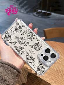 Official MY LITTLE PONY Authorized/Cute My Little Pony Cartoon Graphic Transparent Anti-Fall Soft Phone Case, Compatible With IPhone 17 Pro Max, 17 Pro, 17 Air, 16 Pro Max, 14, 15 Pro, 16 Plus, 13, 12, 11, Shock-Proof Protective Cover - Clear - View 5