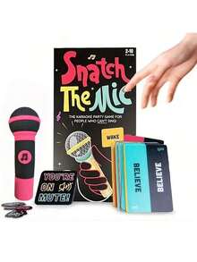 Tabletop Microphone Grabbing Game, 250 Lyric Voice Changer, Family Karaoke Party Game, 2-10 Players Fun Board Game, Family Party Ice Breaker Tool, Add More Fun To Parties, Christmas Gift