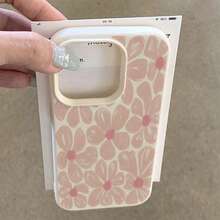 1个TPU材质柔软清新杏花图案手机壳，兼容 17 Pro Max/17/16 Pro Max/15/13/12/11、S20 FE/A15/S24/A55、Redmi Note 11/Note 12/Note 13 Pro，全包防摔软壳保护套 - 白色 - 查看 3