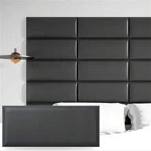 1pc 50cmx20cm Wall Panels Self-Adhesive Thickened 3D Headboard Tatami Edging Wallpaper Soft Padded Faux Leather Material Wall Protection Panel, Peel & Stick, Easy To Install, Suitable For Bedroom Living Room Anti-Collision Soft Cushion Wall Pads, Headboard Protector - Multicolor - View 13