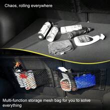 Rete elastica in maglia per il bagagliaio dell'auto, borsa portaoggetti universale, borsa organizer a gabbia per auto, borsa portaoggetti per schienale del sedile - A - Visualizzare 3