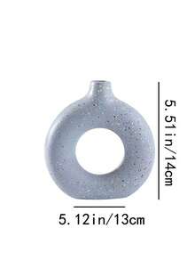 1个现代简约装饰花瓶，空心圆形哑光藤编花瓶，1个白色花瓶，适用于波西米亚风格家居、婚礼、派对餐桌装饰 - 彩色 - 查看 12