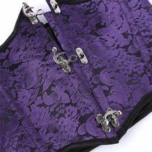 1 chiếc áo corset kiểu Gothic dành cho nữ, kiểu áo croptop có gọng định hình eo. - Màu tím - Xem 5