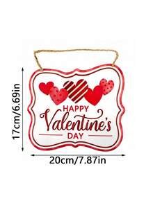 Happy Valentine's Day Heart Wooden Decoration Wreath - Perfect Wall Or Door Hanging, Ideal For Valentine's Day, Anniversaries, And Holiday Parties, A Great Gift Choice - Multicolor - View 8