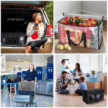 BALEINE 4-Pack Oversized Moving Bags With Reinforced Handles, Heavy-Duty Storage Tote For Clothes, Moving Supplies (Winter Grey, 4-Pack) - WinterGray - View 4