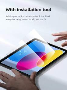 1pc IPad Tempered Glass Screen Protector - High Definition, High Transparency, Anti-Scratch, Anti-Drop, Full Screen Coverage, Strong Anti-Fingerprint, Sensitive Touch, Compatible With IPad (Air 4, 5, 6)/(7, 8, 9, 10th Gen)/IPad 11 1A16(2025) - Clear - View 6