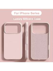 Liquid Silicone 3-Layer Full Protective Soft Rubber Phone Case Compatible With Iphone 17, 17 Air, 17 Pro, 17 Pro Max, With Anti-Shock Protection And Microfiber Lining, Also Compatible With IPhone 13, 11, 16 Pro Max, 15, 14 Plus, 12 - Ash Powder - View 1