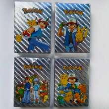 1 Pack Random Design Pokemon Gold Foil Trading Cards - PVC Holo Pocket Monster Game Cards, Collectible Battle Deck, Party Gathering Activity, Multi-Card Packs For Party & Fans - Multicolor - View 15