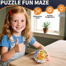 3D Maze Cube Puzzle, Brain Teaser Toy To Promote Brain Development, Fun Toy For Children, Birthday Party Gift, Suitable For Kids 3+ Years Old, Multiple Colors, Made Of ABS Material - Multicolor - View 7