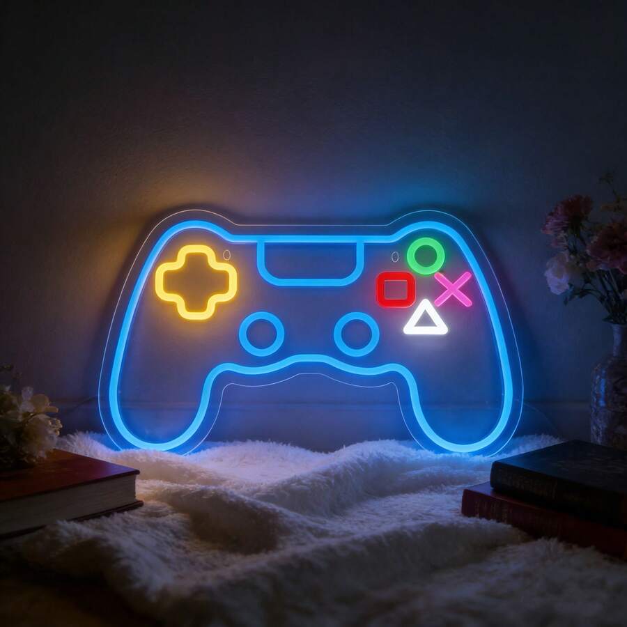 The Wall Decoration For Gamers' Rooms Can Be Dimmable. The Neon Lights For Gamers Are Suitable For Boys' Bedrooms And Game Rooms. The Game LED Signs Are Suitable For Teenagers' Dormitories, Men's Cave Wall Decoration Or Gamers' Gifts, Internet Cafe Decoration, 40.6cm - GAME - 查看 1