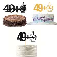50个/套蛋糕装饰插牌 - 50岁生日派对装饰 - 趣味50岁生日派对用品 - 彩色 - 查看 1
