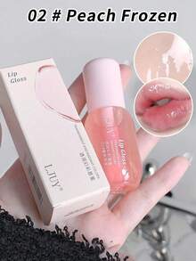 Hydrating Glossy Lip Oil & Tint, Moisturizing Shiny Transparent Lip Gloss Stick, Non-Sticky Non-Greasy Lip Care, Sheer Nude Lip Makeup, For Daily Wear, Party Glam, Fall Winter Moisture Boost, Valentine's Day Gift - Peach Frozen - 查看 2