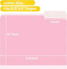 File Folders, 30 Pack Manilla Folders 8.5 X 11, Colored File Folders Home Office School Supplies For Documents Files Paper, 6 Bright Colors - Màu sắc tươi sáng (18 chiếc) - Xem 5