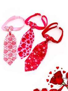 6/20pcs Love Red Lips Printed Pet Tie - Adjustable Tie, Valentine's Day Cat And Dog Date Dress Up Cute And Fun Pet Festival Accessories, Dress Up, Puppy Keep Decoration, Cat And Dog Pet Decoration Supplies, Valentine's Day/Daily Walk/Pet Party Dress Up Artifact