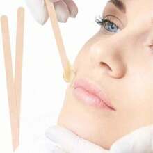 100/20/1件套小号木制脱毛蜡棒，眉毛脱毛蜡棒，迷你冰棒棒，手工木制蜡棒