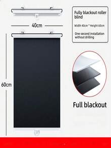 可伸缩汽车遮阳帘，高清钛银玻璃遮阳板，便携式窗帘，适用于家庭、办公室、汽车、阳台，无需钻孔，配有3个吸盘，黑色可伸缩百叶窗 - 黑色 - 查看 8