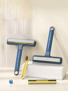 2pcs 4-In-1 Window Cleaning Tool, Household Glass Scraper With Detachable Squeegee, Sponge Brush, Suitable For Cleaning Services